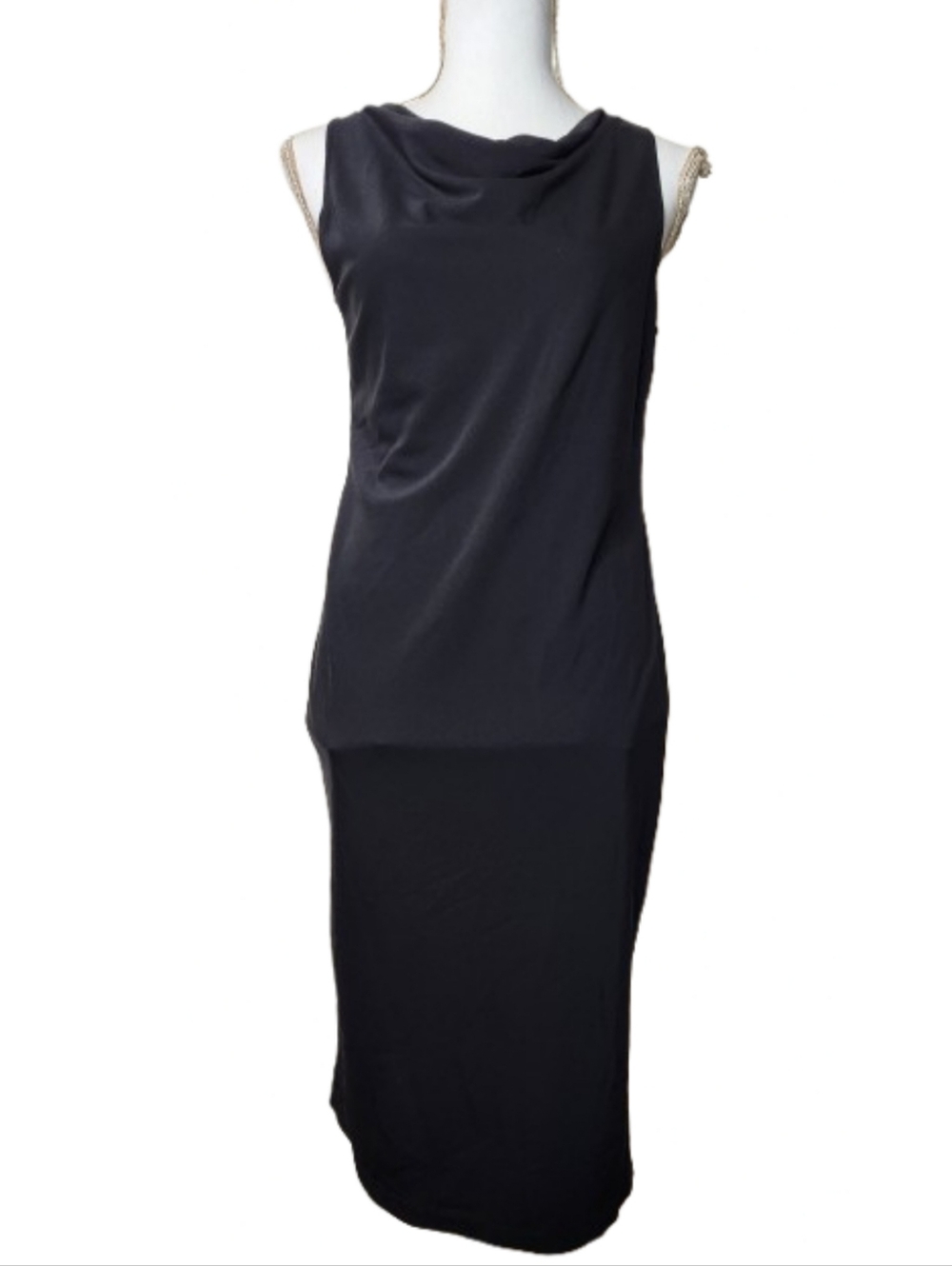 Vintage I.K.C For Country Wear Womens Medium / Large Black Sleeveless Dress